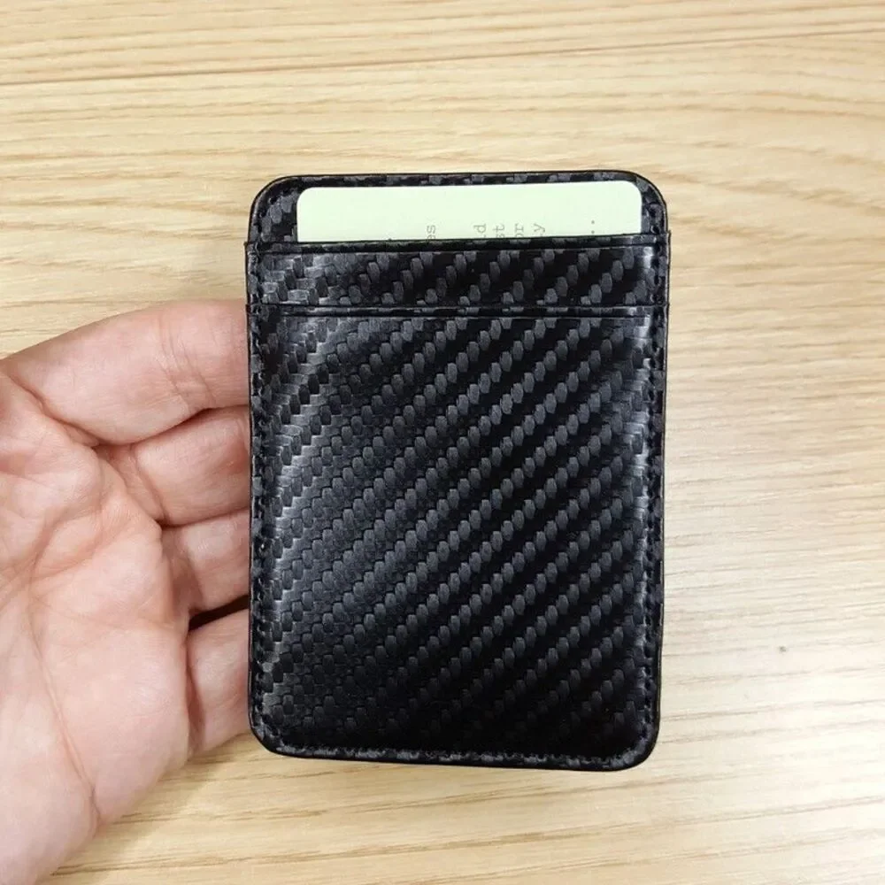 PERRY ELLIS Mens Wallet Black Card Holder for Phone includes Adhesive